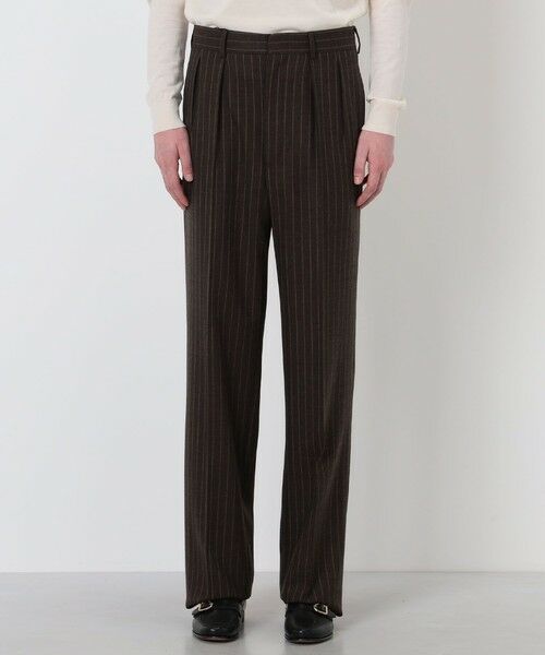 TOMORROWLAND / トゥモローランド スラックス・ドレスパンツ | BERNARD ZINS H8 ウールストライプ 2プリーツトラウザーズ | 詳細3