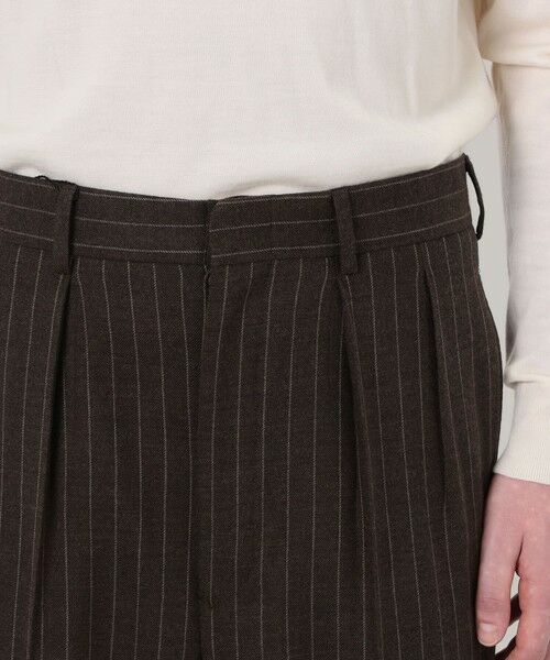 TOMORROWLAND / トゥモローランド スラックス・ドレスパンツ | BERNARD ZINS H8 ウールストライプ 2プリーツトラウザーズ | 詳細6