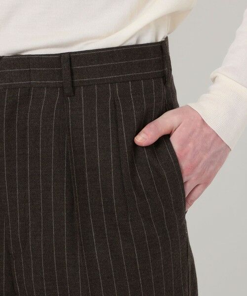 TOMORROWLAND / トゥモローランド スラックス・ドレスパンツ | BERNARD ZINS H8 ウールストライプ 2プリーツトラウザーズ | 詳細8