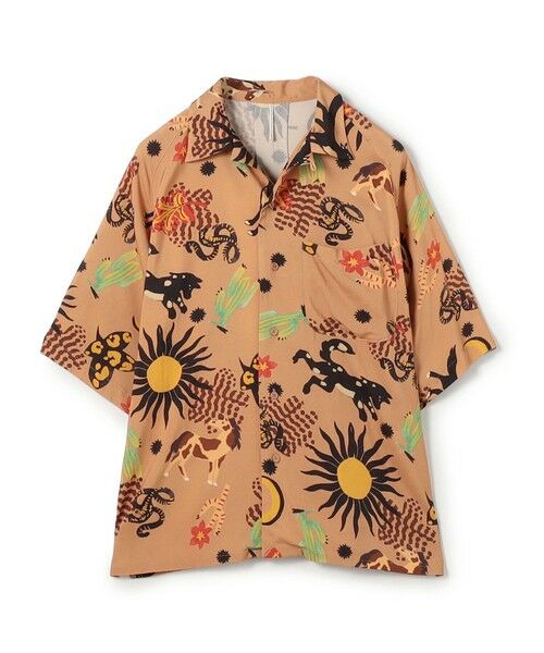 TOMORROWLAND / トゥモローランド シャツ・ブラウス | 【別注】m's braque ポリエステル オープンカラー ハーフスリーブシャツ（46 ブラウン系）