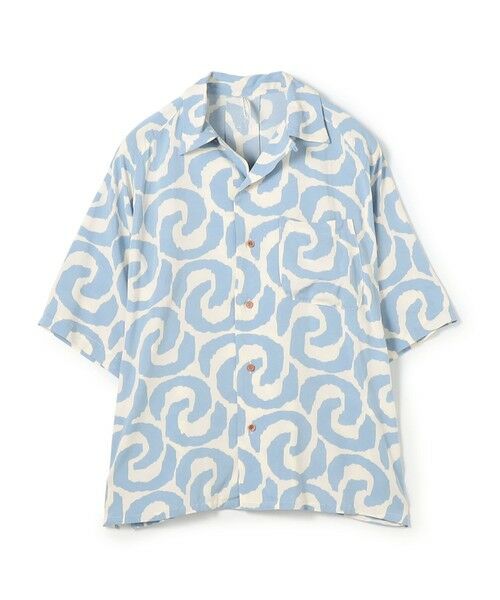 TOMORROWLAND / トゥモローランド シャツ・ブラウス | 【別注】m's braque ポリエステル オープンカラー ハーフスリーブシャツ（64 ブルー系）
