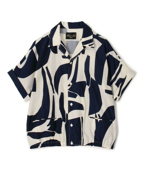 TOMORROWLAND / トゥモローランド シャツ・ブラウス | 【別注】HAVERSACK ATTIRE 総柄プリント オープンカラーハーフスリーブシャツ（66 ブルー系）