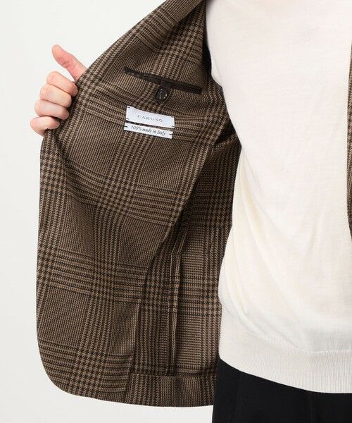 TOMORROWLAND / トゥモローランド テーラードジャケット | CARUSO Butterfly ウールグレンチェック シングルブレステッド2Bジャケット | 詳細6