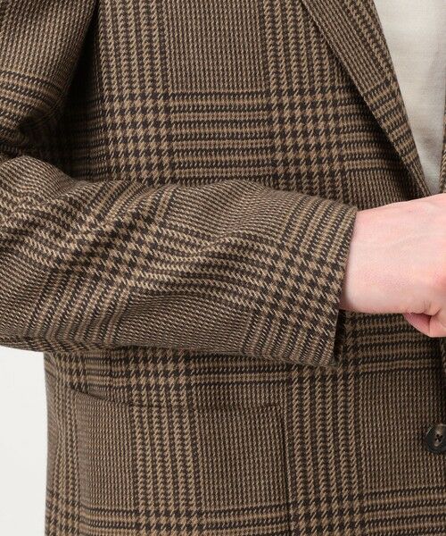 TOMORROWLAND / トゥモローランド テーラードジャケット | CARUSO Butterfly ウールグレンチェック シングルブレステッド2Bジャケット | 詳細8