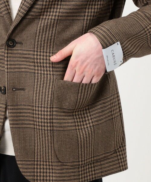 TOMORROWLAND / トゥモローランド テーラードジャケット | CARUSO Butterfly ウールグレンチェック シングルブレステッド2Bジャケット | 詳細9