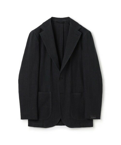 TOMORROWLAND / トゥモローランド テーラードジャケット | ERRICO FORMICOLA リネンコットン シングルブレステッド2Bジャケット(19 ブラック)