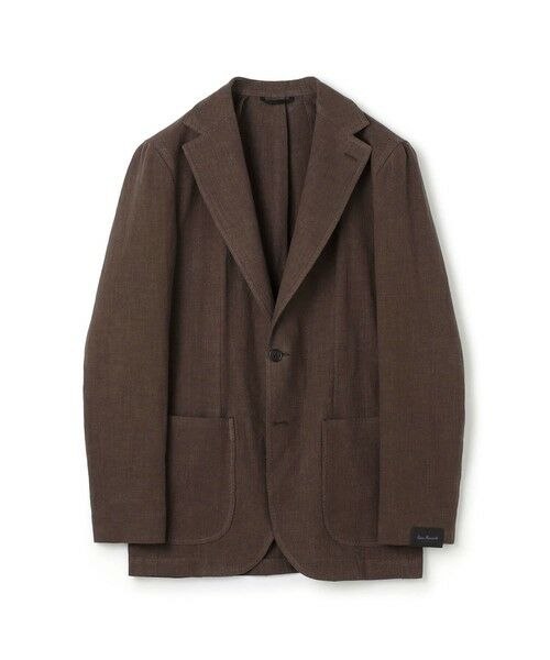 TOMORROWLAND / トゥモローランド テーラードジャケット | ERRICO FORMICOLA リネンコットン シングルブレステッド2Bジャケット(49 ダークブラウン)