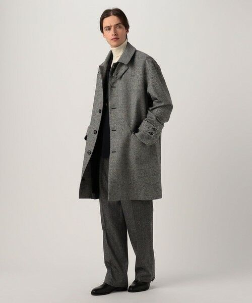 TOMORROWLAND / トゥモローランド ステンカラーコート | MACKINTOSH HUMBIE ウールグレンチェック ステンカラーコート | 詳細1