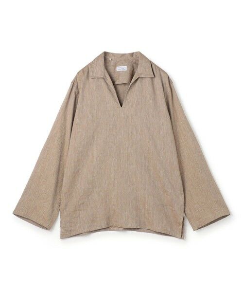 TOMORROWLAND / トゥモローランド シャツ・ブラウス | 【別注】Salbatore Piccolo HAVANA コットンリネン プルオーバーロングスリーブ カプリシャツ（47 ライトブラウン）