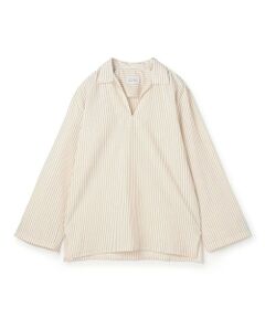 TOMORROWLAND / トゥモローランド シャツ・ブラウス | 【別注】Salbatore Piccolo HAVANA コットンストライプ プルオーバーロングスリーブ カプリシャツ