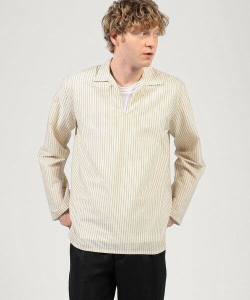TOMORROWLAND / トゥモローランド シャツ・ブラウス | 【別注】Salbatore Piccolo HAVANA コットンストライプ プルオーバーロングスリーブ カプリシャツ | 詳細1