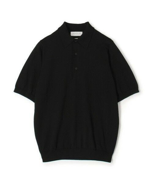 TOMORROWLAND / トゥモローランド ポロシャツ | TOMORROWLAND tricot シルクコットン ニットポロシャツ SESIA（19 ブラック）