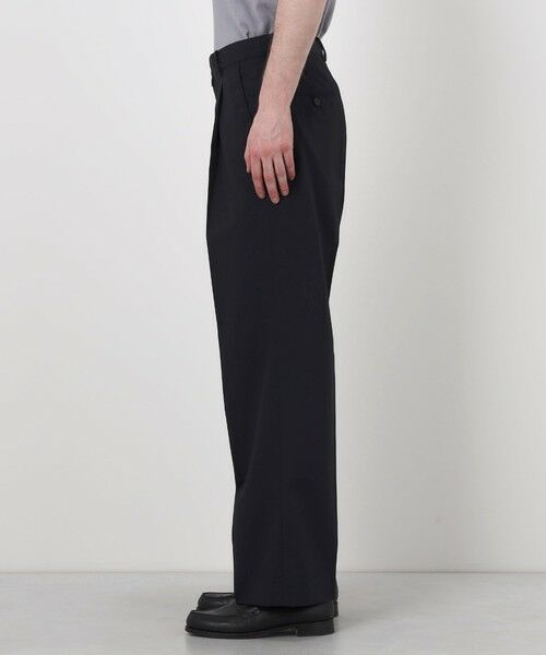 TOMORROWLAND / トゥモローランド スラックス・ドレスパンツ | ポリエステルウールトロピカル 2タックワイドストレートアジャスターパンツ | 詳細4