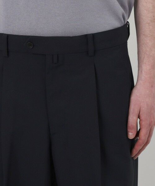 TOMORROWLAND / トゥモローランド スラックス・ドレスパンツ | ポリエステルウールトロピカル 2タックワイドストレートアジャスターパンツ | 詳細6