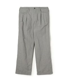 TOMORROWLAND / トゥモローランド チノ・ワークパンツ | コットンリネンキュプラ 1プリーツワイドストレート バレルパンツ
