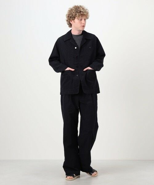 TOMORROWLAND / トゥモローランド チノ・ワークパンツ | コットンリネンキュプラ 1プリーツワイドストレート バレルパンツ | 詳細1