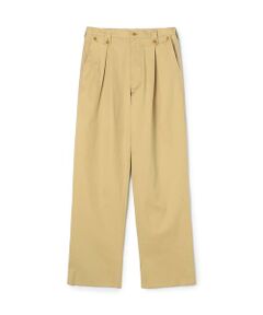 TOMORROWLAND / トゥモローランド チノ・ワークパンツ | 60/2コットンギャバジン 1タックペグトップパンツ