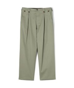 TOMORROWLAND / トゥモローランド チノ・ワークパンツ | 60/2コットンギャバジン 1タックペグトップパンツ