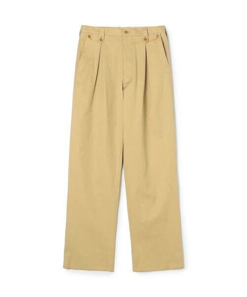 TOMORROWLAND / トゥモローランド チノ・ワークパンツ | 60/2コットンギャバジン 1タックペグトップパンツ(43 ベージュ)