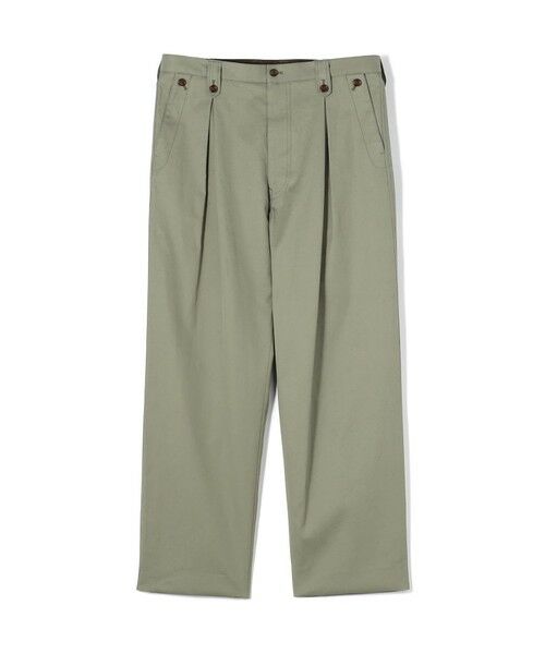 TOMORROWLAND / トゥモローランド チノ・ワークパンツ | 60/2コットンギャバジン 1タックペグトップパンツ(53 グリーン)