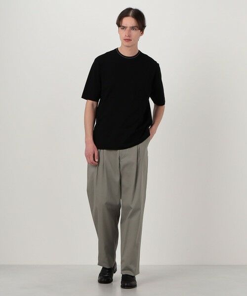 TOMORROWLAND / トゥモローランド チノ・ワークパンツ | 60/2コットンギャバジン 1タックペグトップパンツ | 詳細1