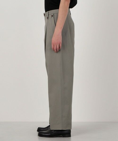 TOMORROWLAND / トゥモローランド チノ・ワークパンツ | 60/2コットンギャバジン 1タックペグトップパンツ | 詳細4