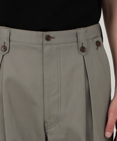 TOMORROWLAND / トゥモローランド チノ・ワークパンツ | 60/2コットンギャバジン 1タックペグトップパンツ | 詳細6