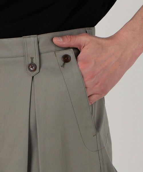 TOMORROWLAND / トゥモローランド チノ・ワークパンツ | 60/2コットンギャバジン 1タックペグトップパンツ | 詳細8
