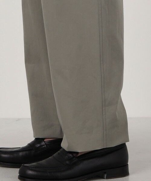 TOMORROWLAND / トゥモローランド チノ・ワークパンツ | 60/2コットンギャバジン 1タックペグトップパンツ | 詳細9