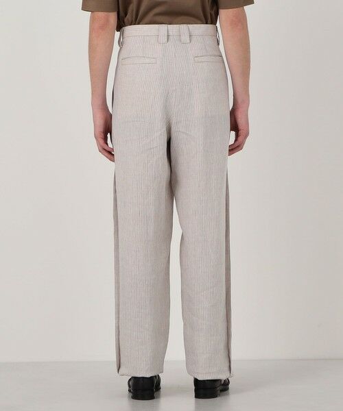 TOMORROWLAND / トゥモローランド スラックス・ドレスパンツ | リネンアムンゼンストライプ 1プリーツテーパード ペグトップパンツ | 詳細5