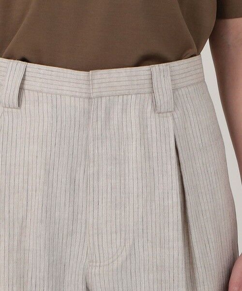 TOMORROWLAND / トゥモローランド スラックス・ドレスパンツ | リネンアムンゼンストライプ 1プリーツテーパード ペグトップパンツ | 詳細6
