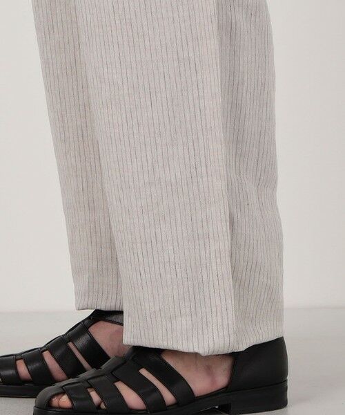 TOMORROWLAND / トゥモローランド スラックス・ドレスパンツ | リネンアムンゼンストライプ 1プリーツテーパード ペグトップパンツ | 詳細9