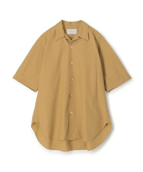 TOMORROWLAND / トゥモローランド シャツ・ブラウス | 120/2コットン オープンカラーハーフスリーブ ロングシャツ(45 キャメル)