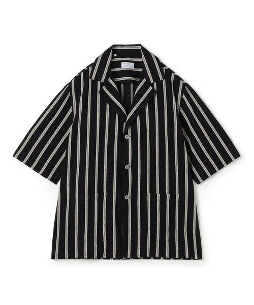 TOMORROWLAND / トゥモローランド シャツ・ブラウス | 【別注】Salbatore Piccolo CUBA コットンストライプ オープンカラー ハーフスリーブシャツ（18 ブラック系）