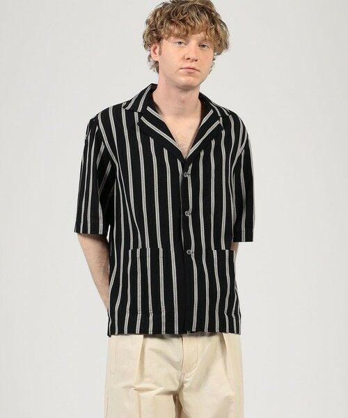 TOMORROWLAND / トゥモローランド シャツ・ブラウス | 【別注】Salbatore Piccolo CUBA コットンストライプ オープンカラー ハーフスリーブシャツ | 詳細1