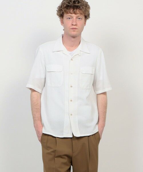 TOMORROWLAND / トゥモローランド シャツ・ブラウス | 【別注】Salbatore Piccolo BRYAN コットンメッシュ ダブルポケットオープンカラー ハーフスリーブシャツ | 詳細2