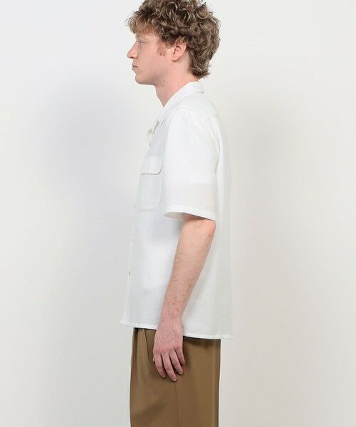 TOMORROWLAND / トゥモローランド シャツ・ブラウス | 【別注】Salbatore Piccolo BRYAN コットンメッシュ ダブルポケットオープンカラー ハーフスリーブシャツ | 詳細4