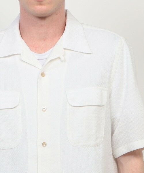 TOMORROWLAND / トゥモローランド シャツ・ブラウス | 【別注】Salbatore Piccolo BRYAN コットンメッシュ ダブルポケットオープンカラー ハーフスリーブシャツ | 詳細6