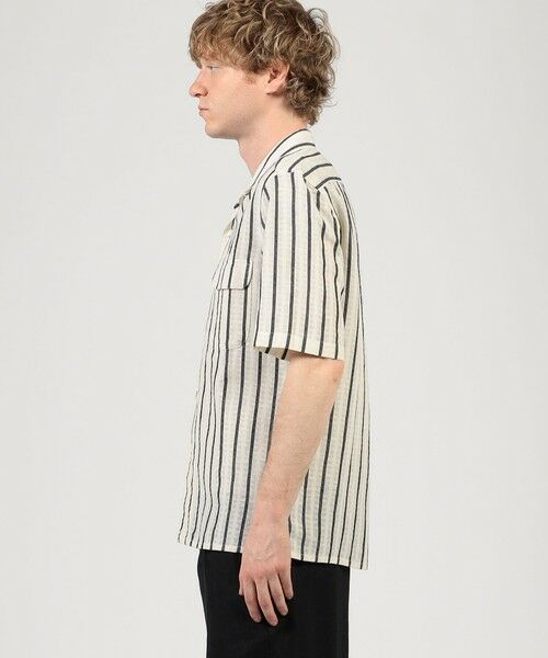 TOMORROWLAND / トゥモローランド シャツ・ブラウス | 【別注】Salbatore Piccolo BRYAN コットンリネンストライプ オープンカラー ハーフスリーブシャツ | 詳細3
