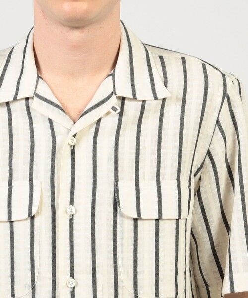 TOMORROWLAND / トゥモローランド シャツ・ブラウス | 【別注】Salbatore Piccolo BRYAN コットンリネンストライプ オープンカラー ハーフスリーブシャツ | 詳細5
