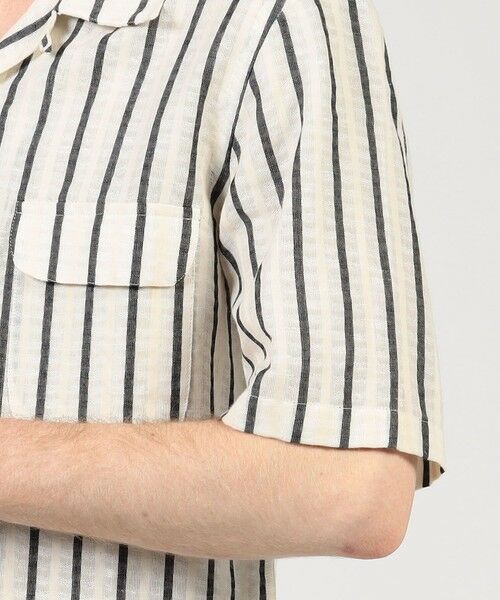 TOMORROWLAND / トゥモローランド シャツ・ブラウス | 【別注】Salbatore Piccolo BRYAN コットンリネンストライプ オープンカラー ハーフスリーブシャツ | 詳細6
