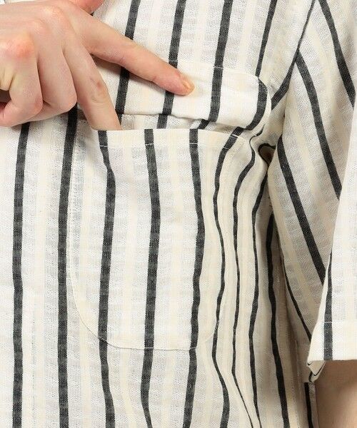 TOMORROWLAND / トゥモローランド シャツ・ブラウス | 【別注】Salbatore Piccolo BRYAN コットンリネンストライプ オープンカラー ハーフスリーブシャツ | 詳細7