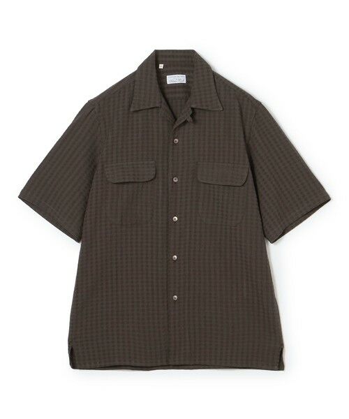 TOMORROWLAND / トゥモローランド シャツ・ブラウス | 【別注】Salbatore Piccolo BRYAN コットンドビー オープンカラー ハーフスリーブシャツ（49 ブラウン）