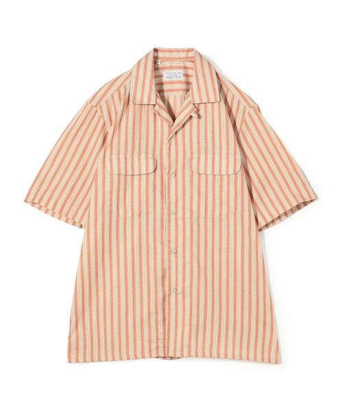 TOMORROWLAND / トゥモローランド シャツ・ブラウス | 【別注】Salbatore Piccolo BRYAN コットンレーヨンストライプ オープンカラー ハーフスリーブシャツ（36 レッドストライプ）