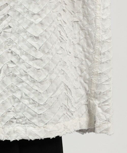 TOMORROWLAND / トゥモローランド シャツ・ブラウス | コットンブロード ステッチパターン オープンカラーハーフスリーブシャツ | 詳細7