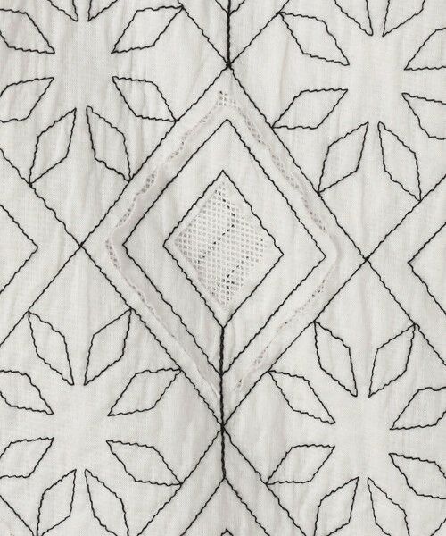 TOMORROWLAND / トゥモローランド シャツ・ブラウス | コットンローン刺繍ステッチ オープンカラーハーフスリーブシャツ | 詳細10