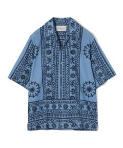 TOMORROWLAND / トゥモローランド シャツ・ブラウス | コットンエスニックプリント オープンカラーハーフスリーブシャツ