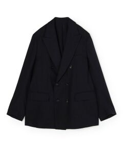 TOMORROWLAND / トゥモローランド テーラードジャケット | リネンアムンゼンストライプ ダブルブレステッド6Bジャケット