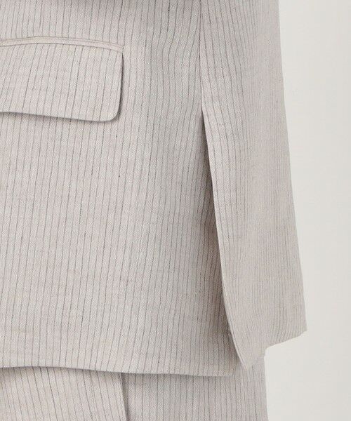 TOMORROWLAND / トゥモローランド テーラードジャケット | リネンアムンゼンストライプ ダブルブレステッド6Bジャケット | 詳細11