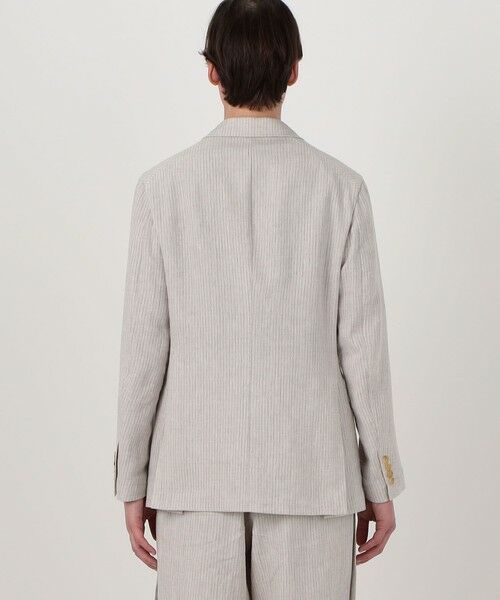 TOMORROWLAND / トゥモローランド テーラードジャケット | リネンアムンゼンストライプ ダブルブレステッド6Bジャケット | 詳細5
